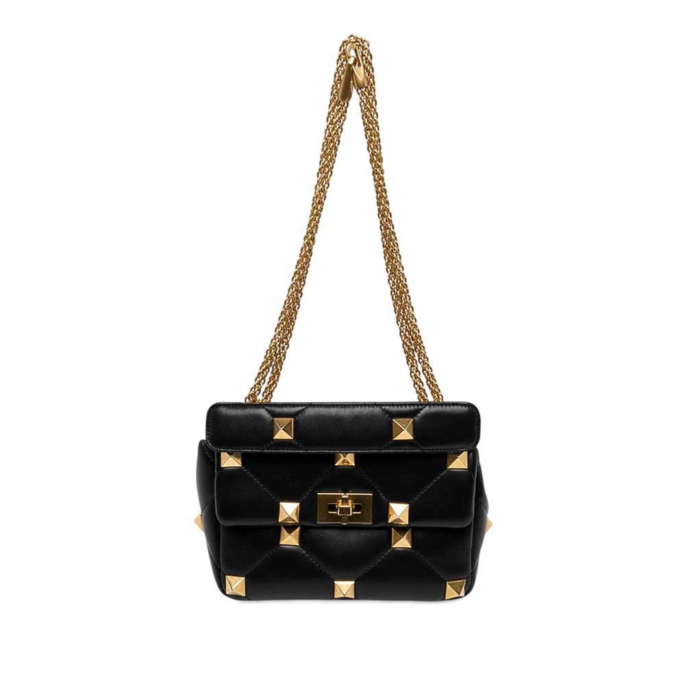 Pre-Loved Valentino Medium Nappa Roman Stud Satchel